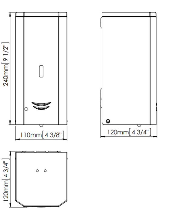 Zeepdispenser automatisch RVS 1000ml - Afbeelding 2