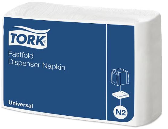 10933 TORK Fastfold Servetten wit 1 laags