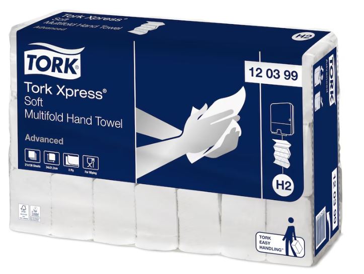 120399 TORK Xpress Multifold Handdoek Zacht 2 laags