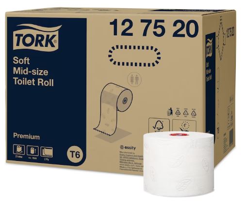 127520 TORK Mid-size Zacht Toiletpapier Premium 2 laags