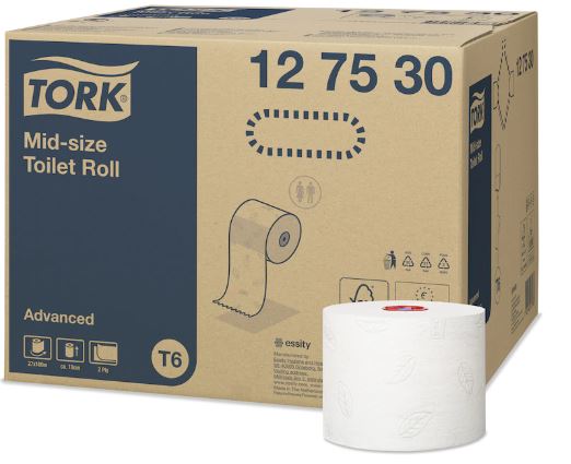 127530 TORK Mid-size Toiletpapier Advanced 2 laags